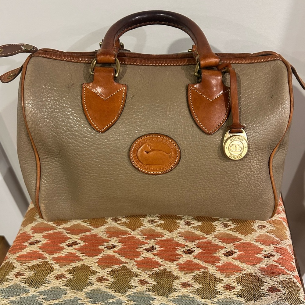 Dooney & Bourke Taupe and Brown doctor bag satchel